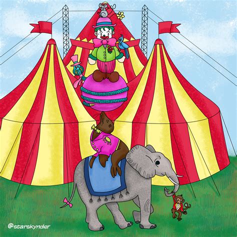 Circus Circus #circus #animals #art #artwork #illustration