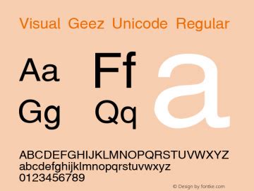 Visual Geez Unicode Font,VisualGeezUnicode Font|Visual Geez Unicode ...