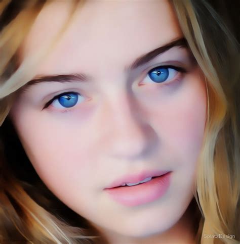 Blue Eyed Girl - Photographic Painting by SplatzDesign #photographic #painting #art #portrait ...