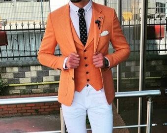 Orange Groom Suit - Etsy