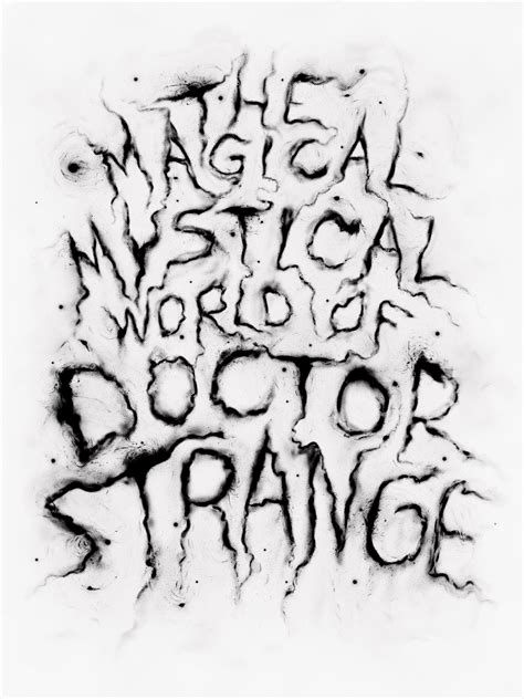 Dr Strange Typographic Illustration on Behance