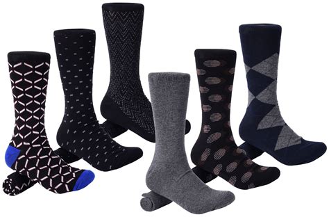 Mio Marino - Mio Marino Mens Dress Socks - Argyle Cotton Crew Socks for ...