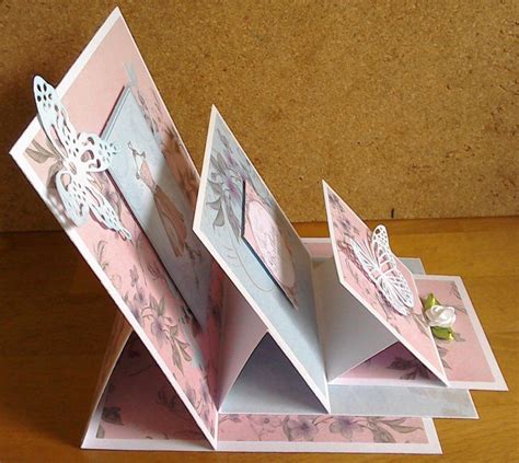 Triple Stacked Easel Card | Card making templates, Fancy fold card ...