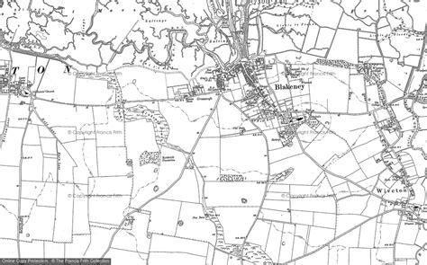 Blakeney, 1886 - 1905, published by the Ordnance Survey in 1886 | Map, Personalised, Diagram