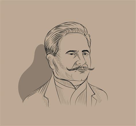 Allama Iqbal Hand drawn sketch vector illustration 22007159 Vector Art at Vecteezy