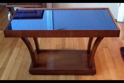 Antique Coffee Table With Glass Top - Coffee Table