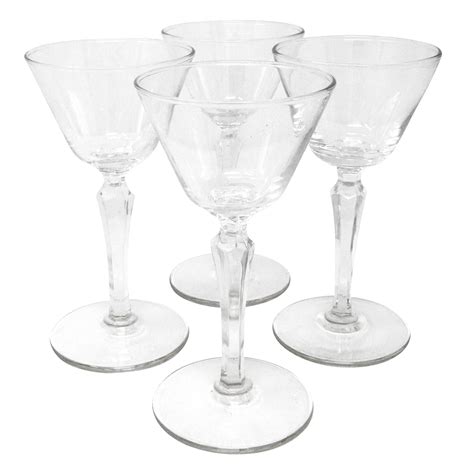 Mid Century Vintage Clear Classic Manhattan Cocktail Glasses |The Hour