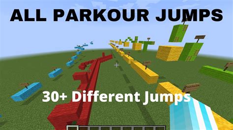 ALL PARKOUR JUMPS in MINECRAFT (part.1) simple jump edition - YouTube