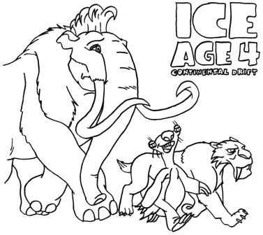 ice age 4 coloring pages - Free Coloring Pages Printables for Kids