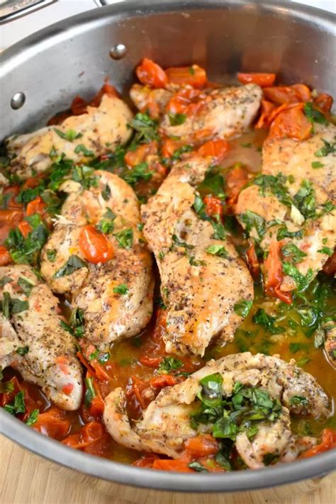 Tomato Basil Chicken Recipe | LaaLoosh