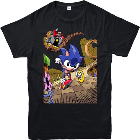 Sonic T-Shirt Sonic The Hedgehog Running, Dr. Eggman, Erwachsene und Kinder Grössen | eBay