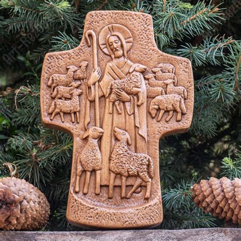 Good Shepherd Cross | ART-REZBA.com | Amazing Wood Carving For You!