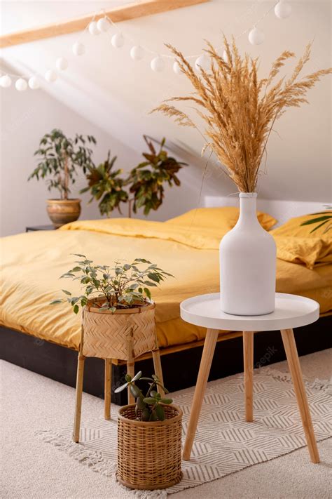 Premium Photo | Minimalist bedroom design with plants