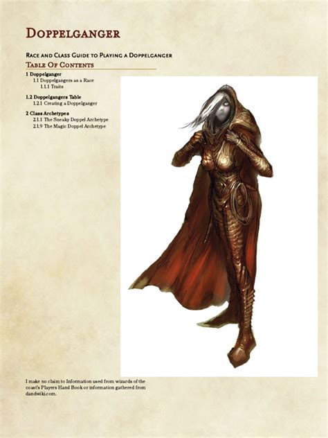 D&D 5E - Homebrew - Class Doppelganger | PDF