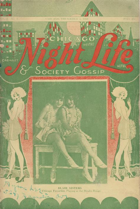 Chicago Night Life and Society Gossip, December 1924. Chicago Night, Gossip, Night Life, Society ...