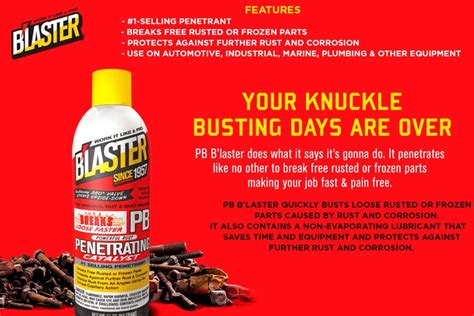 Original PB BLASTER Penetrating Catlyst Rust Buster Penetrant Spray Penetrant Loosen Frozen Nuts ...