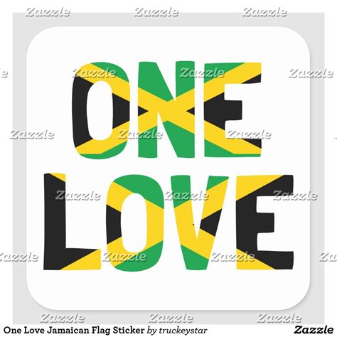 One Love Jamaican Flag Sticker at Rasta Gear Shop merchandise clothing ...