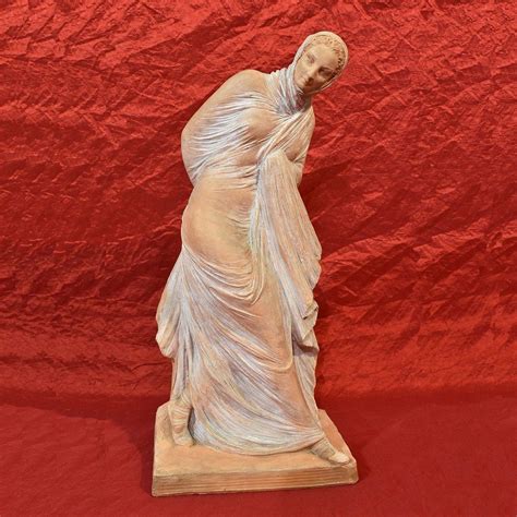 Antic Sculpture, Terracotta, Veiled Woman, Cormier dit Joé Descomps ...