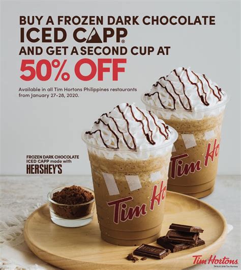 Manila Shopper: Tim Hortons Frozen Dark Choco Iced Capp Promo: Jan 2020