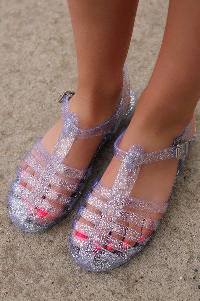 Glitter Jelly Sandals - CraftySandals.com