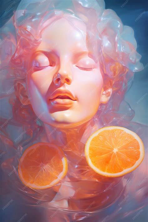 Free AI Image | Digital portrait with orange