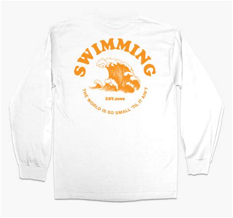 Swimming Wave Long Sleeve - Mac Miller Swimming Merch, HD Png Download ...