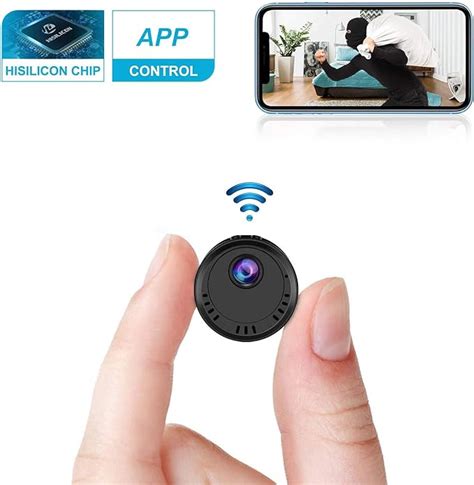 HNSQSM Mini Hidden-Camera WiFi-spy Camera Wireless 1080p, Small Spy Cam Nanny Cam with Audio and ...