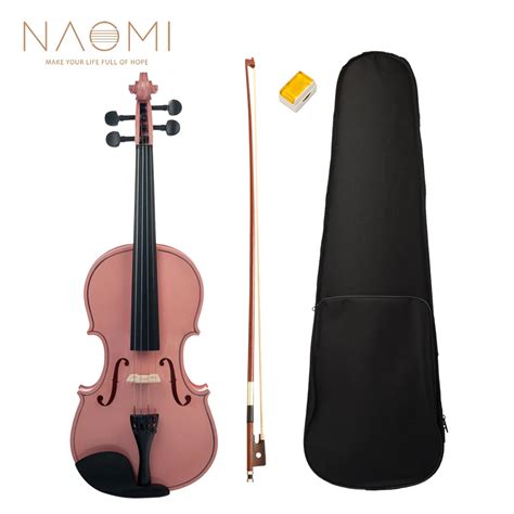 NAOMI Acoustic Violin 4/4 Full Size Violin Fiddle Student Violin Acoustic Violin For Beginners ...