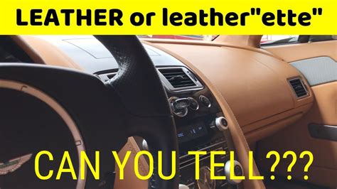 Leather or "Leatherette" | Can you tell the difference? What is your car interior made of - YouTube