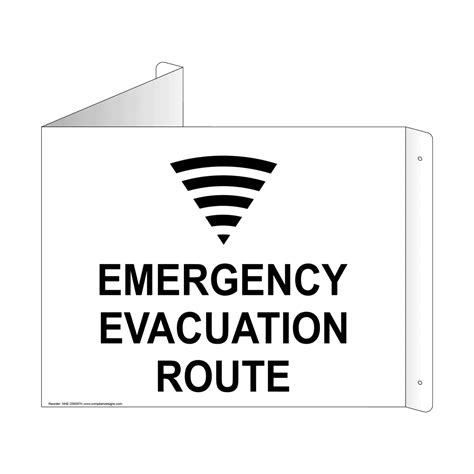 Emergency Evacuation Route Sign NHE-25609Tri