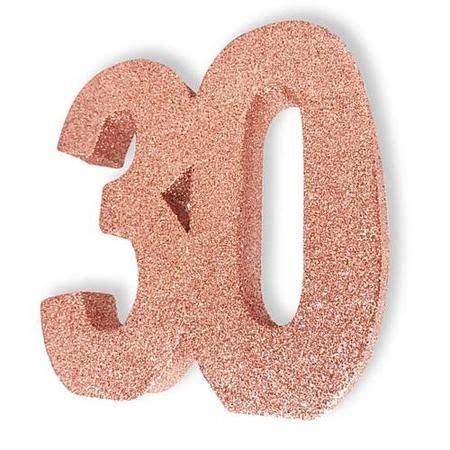 Rose Gold Glitter Number 30 Table Decoration - 20cm | Rose gold glitter, Table decorations ...