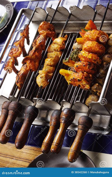 Barbecue Kebab Platter stock photo. Image of bell, nonveg - 38542268