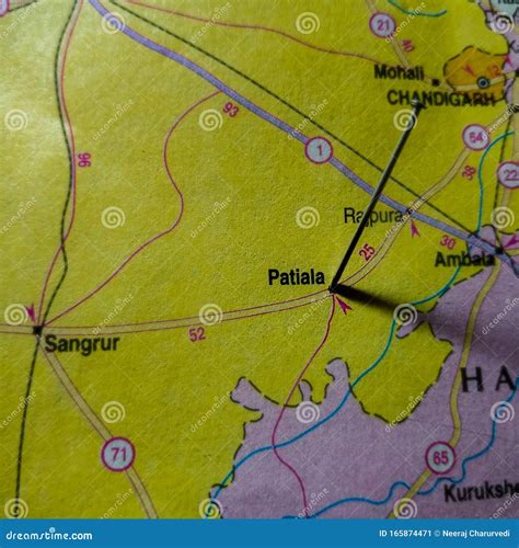 Patiala City Name Displayed on Geographic Map in India Stock Image - Image of pointed, religious ...