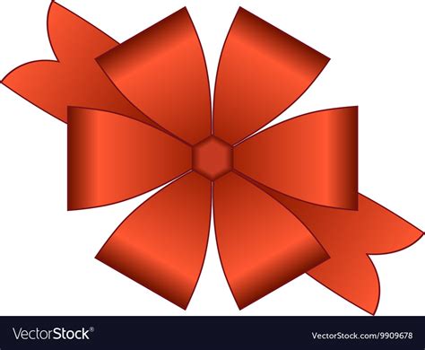 Red bow Royalty Free Vector Image - VectorStock