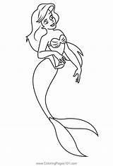 Disney Princess Ariel Coloring Page For Kids  Free The Little Mermaid sketch template