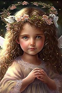 Amazon.com: RMSGOZO 1000 Pieces Jigsaw Puzzles for Kids - Angel Garland Girl - Cute Little Girl ...