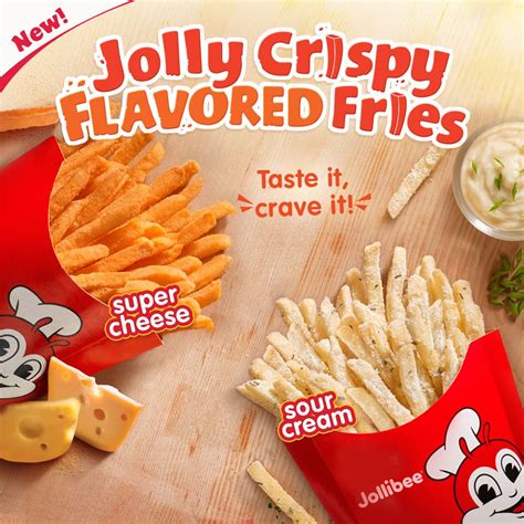 Jollibee Introduces new Jolly Crispy Flavored Fries with Super Cheese and Sour Cream Flavors ...