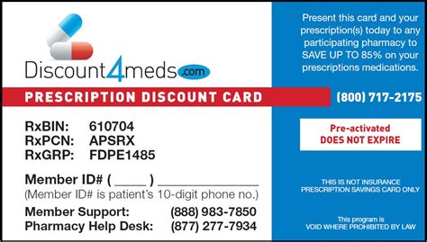 NationalDrugCoupons.com Prescription Savings Card: Discount4Meds Prescription Savings Card