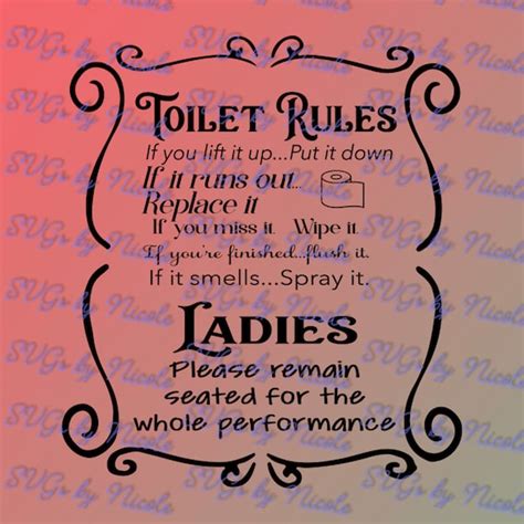 Toilet Rules SVG