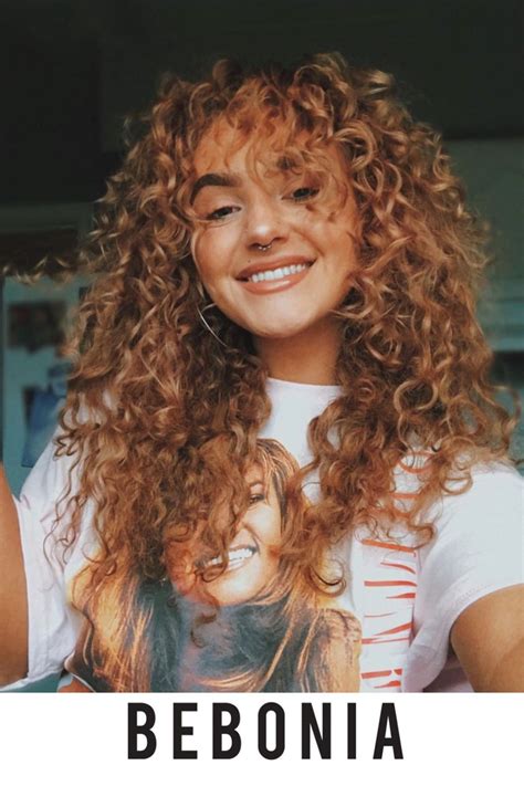 Curly Ginger Hair, Curly Hair Fringe, Natural Curly Hair Cuts, Dyed ...