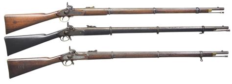 Sold at Auction: 3 ENFIELD RIFLED MUSKETS DATED 1856, 1858