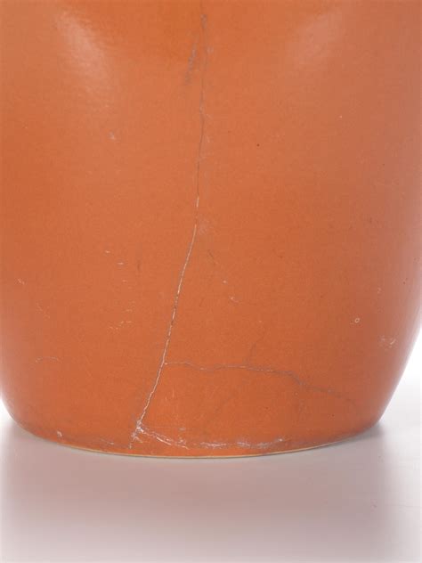 Pair of Robinson Ransbottom Pottery Persimmon Glazed Ceramic Floor Vases | EBTH