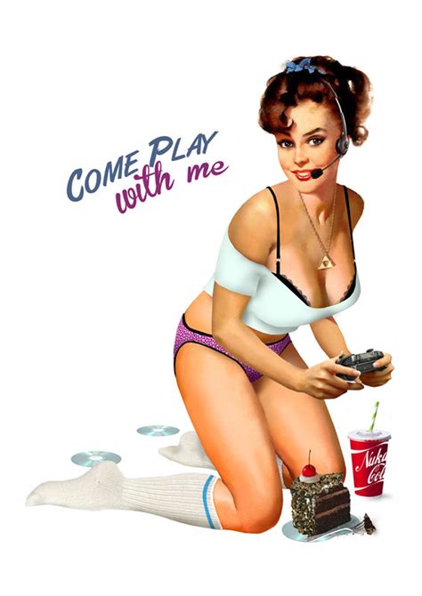 Pin up Gamer Girl Poster Videogame Art Work Sexy Vintage Pinup - Etsy