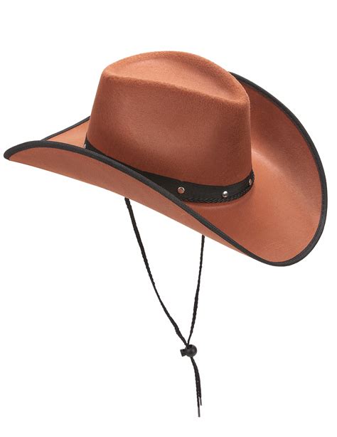 Chapeau cowboy marron adulte : Deguise-toi, achat de Chapeaux