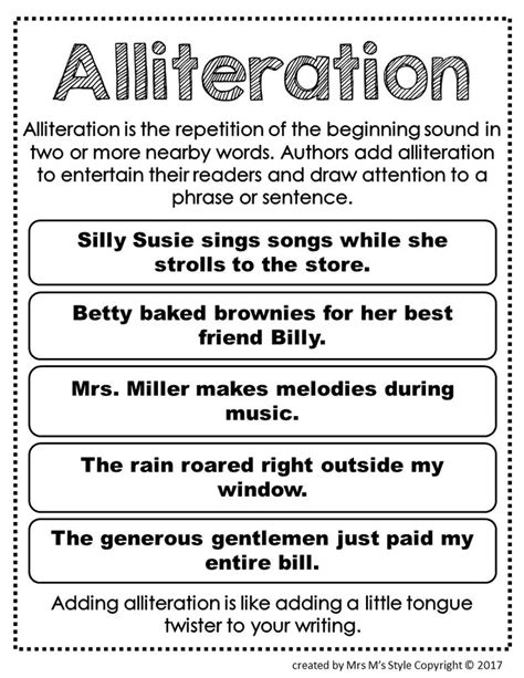 Alliteration Poem Template | williamson-ga.us