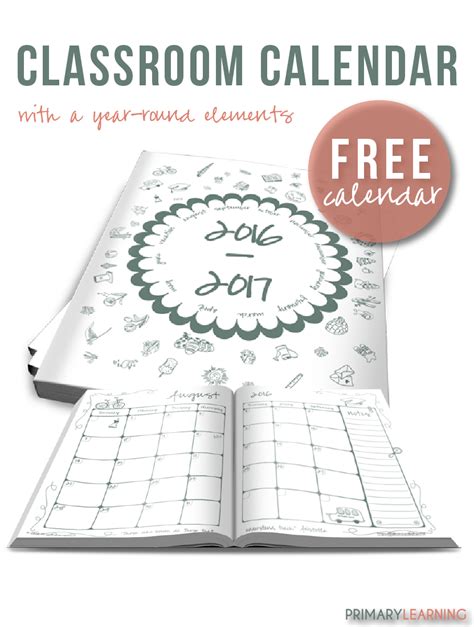 Free Printable Classroom Calendar!