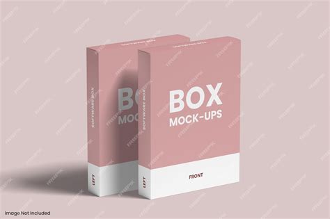 Premium PSD | Software box packaging mockup design isolated