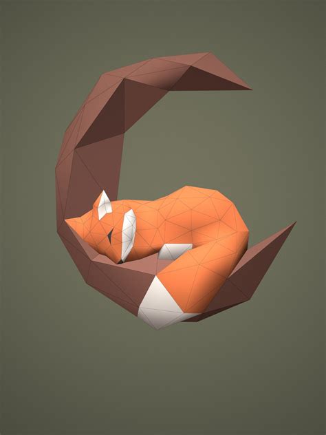 Papercraft 3d Fox 300mm A4 Pepakura Template Pdf File - vrogue.co