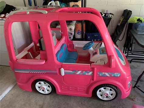 Power Wheels Barbie Dream Camper Battery-Powered Ride-On With Music ...