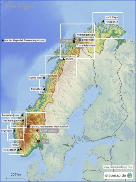 Lyngenfjord Norway Map - ToursMaps.com